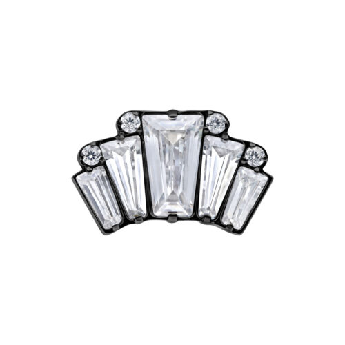 Push Fit Square Crystals Attachment - Black Metal