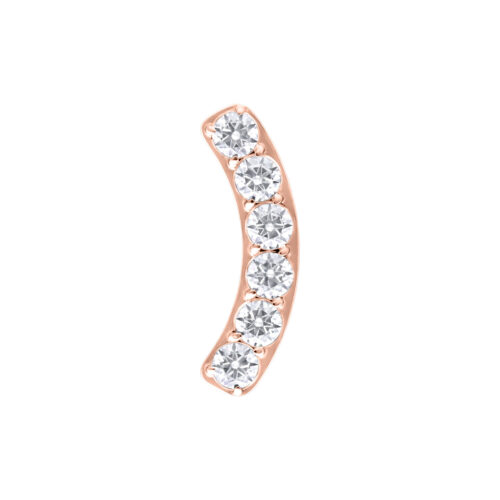 Push Fit 6 Crystal Bow Attachment - Rosegold