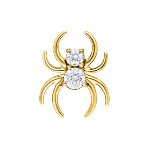 Push Fit Crystal Spider Attachment - Golden Metal
