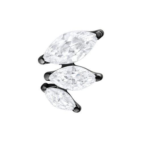 Push Fit Belle Crystal Attachment - Black Metal