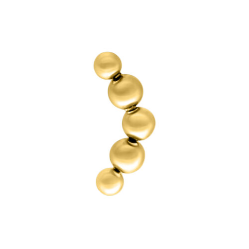 Push Fit Curved Ball Attachment - Golden Metal