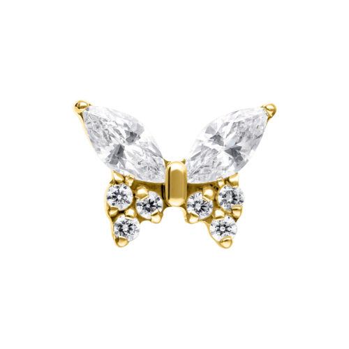 Terminale Push-Fit Butterfly Cristalli - Golden Metal