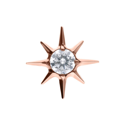 Push Fit Crystal Star Attachment - Rosegold