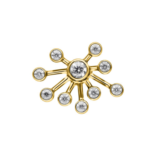 Push Fit Frozen Sparkle Attachment - Golden Metal