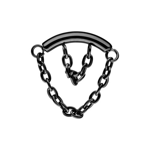 Double Chain Hidden Helix Push Fit Attachment - Black Metal