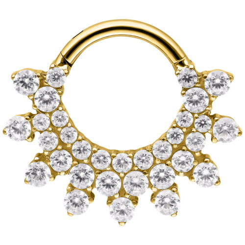 Divine Crystal Septum Clicker - Golden Metal